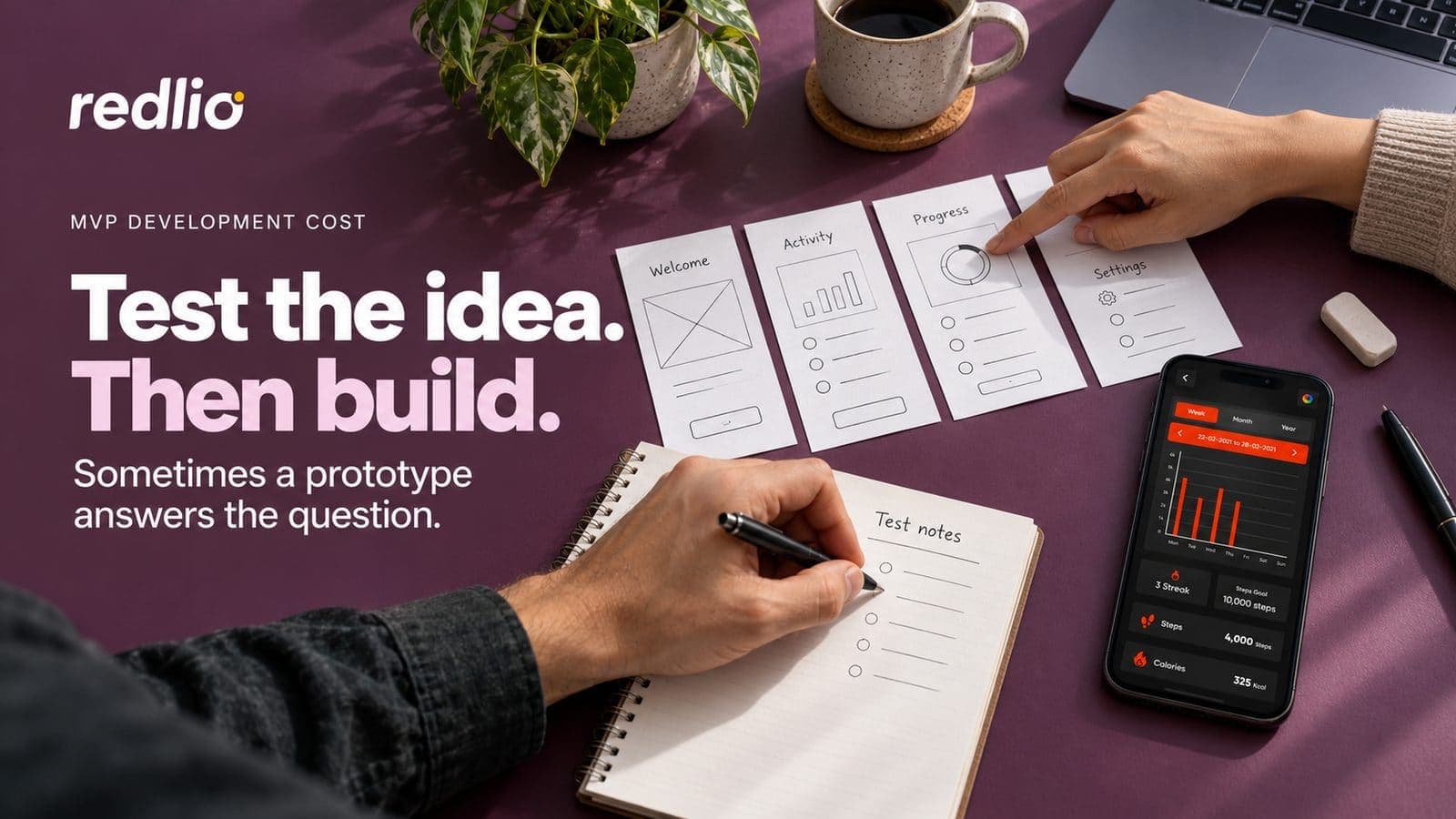 Testing paper app wireframes and recording findings before committing to an MVP build