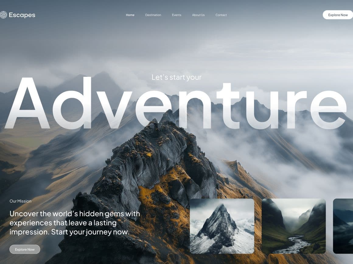 An adventure travel website designed by Redlio Labs