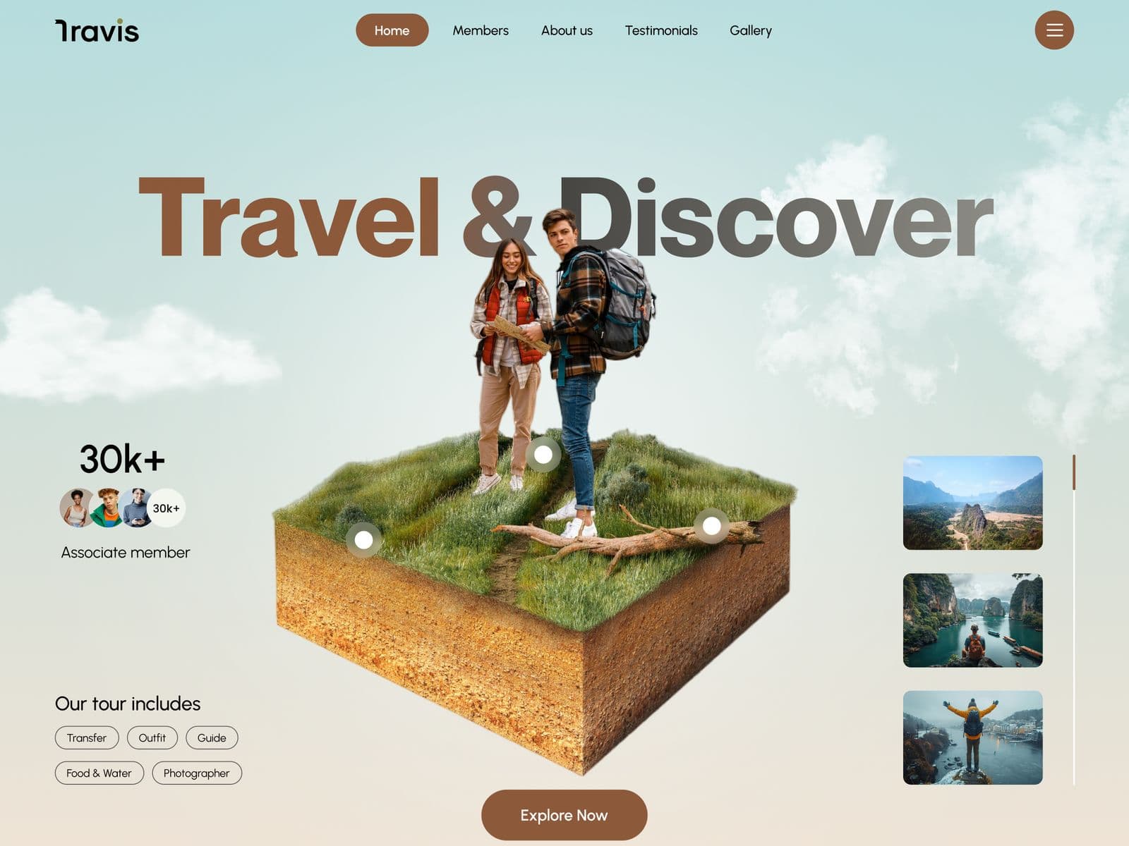 A travel discovery website designed by Redlio Labs