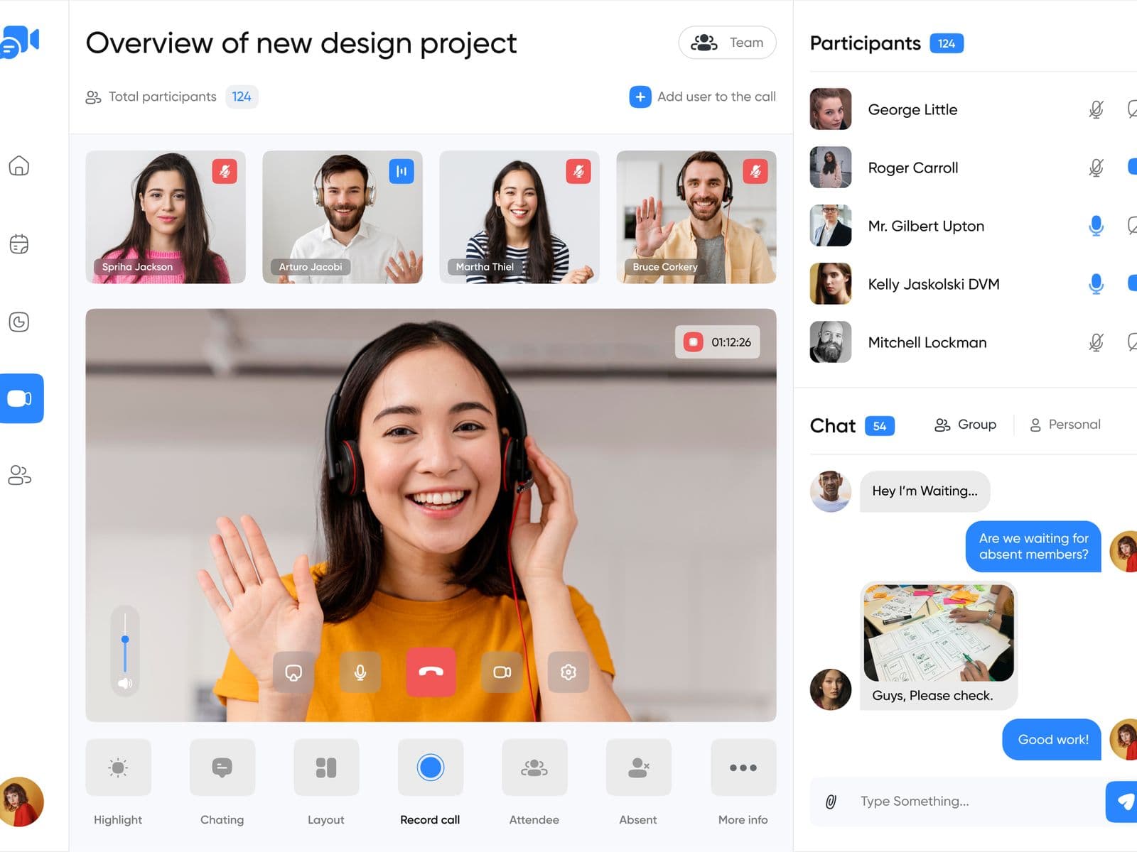 A video meeting app designed by Redlio Labs
